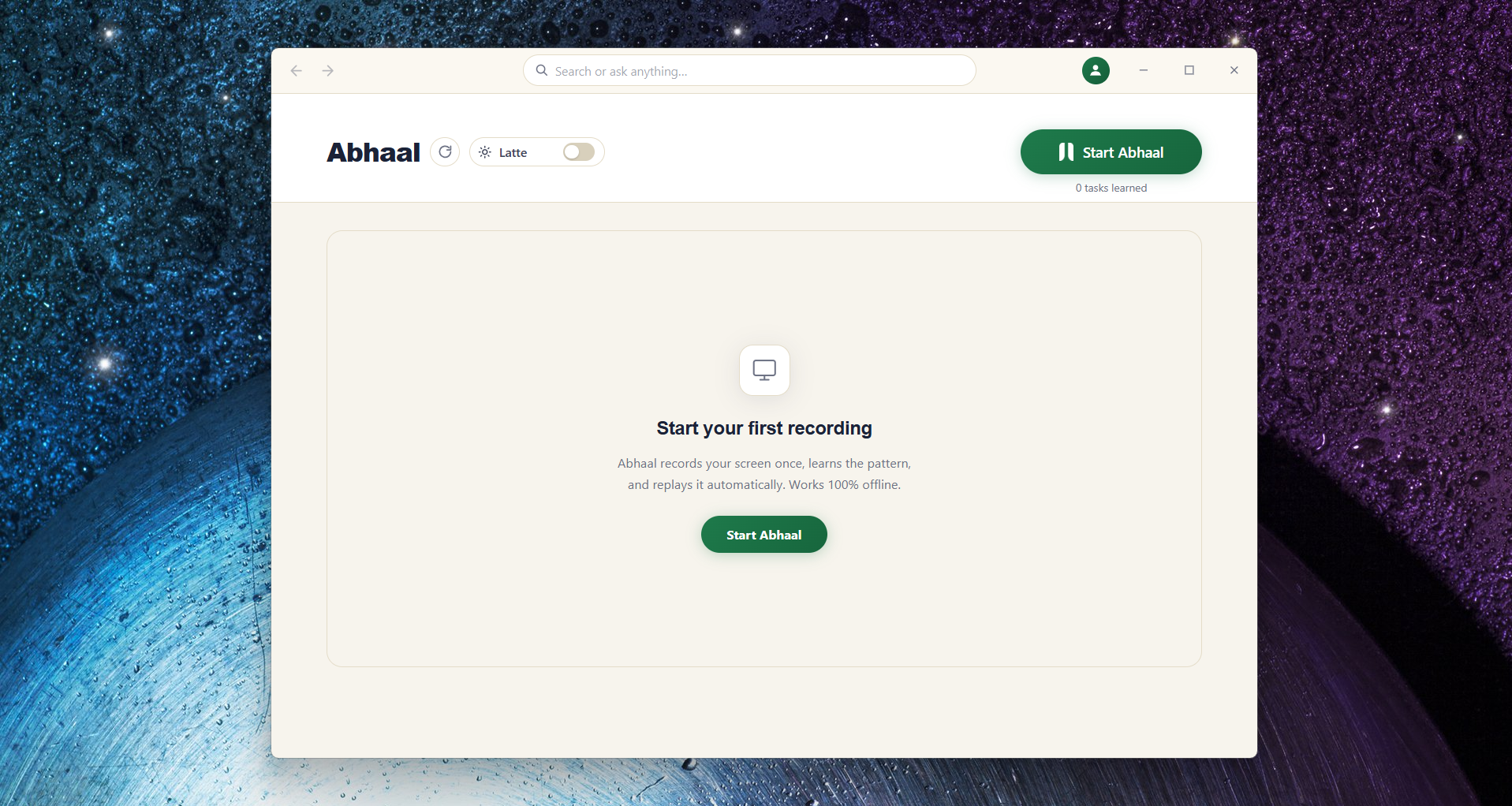 Abhaal Desktop Screenshot